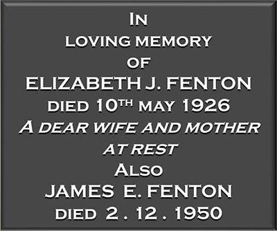 Headstone text