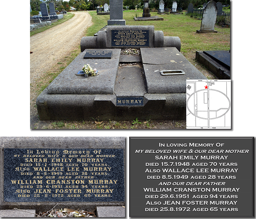 William Murray's Grave site and headstone